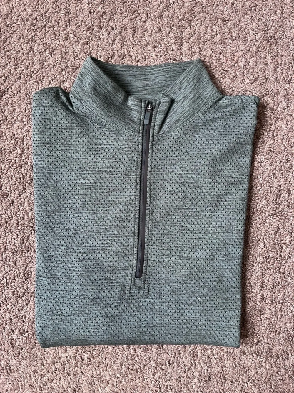 Lululemon Mens Metal Vent Green Twill 1/4 Zip size small - Picture 5 of 6